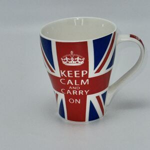 Kent Pottery British Flag "Keep Calm And Carry On" 4” Coffee Tea Mug